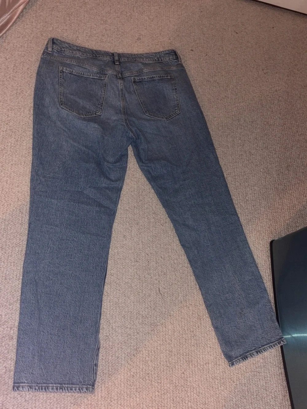 Garage Straight-Leg Medium Wash Blue Jeans